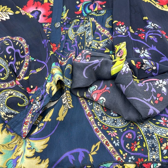 Johnny Was Silk Pottery Jasmine Dress Size Large - Picture 11 of 16